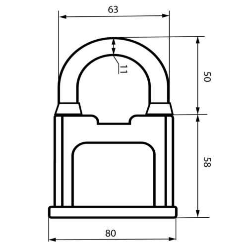 Авангард  Замок навесной ВС1К-80 ХАРД d11мм