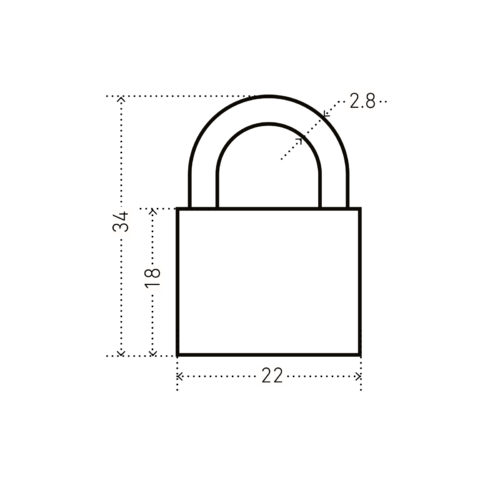 Аллюр  Замок навесной ВС1Л-20 (голубой)