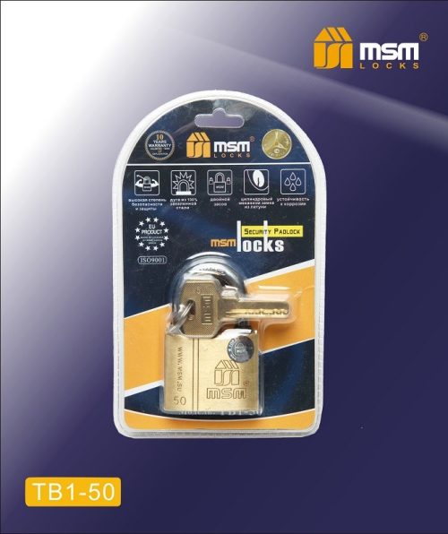 Замок навесной MSM TB1-50 Блистер