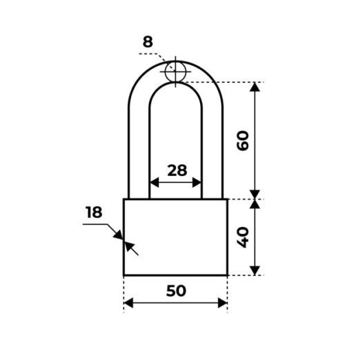 Аллюр  Замок навесной ВС1Ч-050Д EXTRA