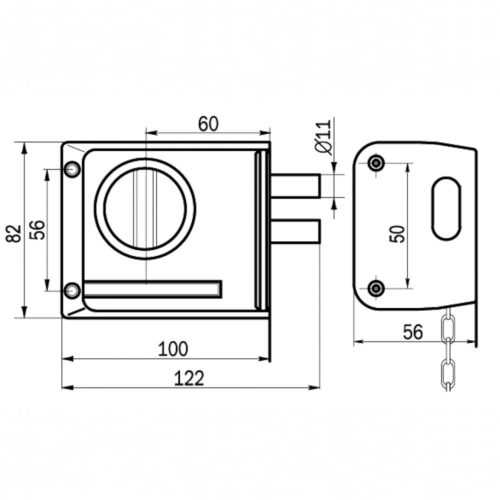 Замок накладной 86700 САМ Нд АцП (серый) г.Рязань