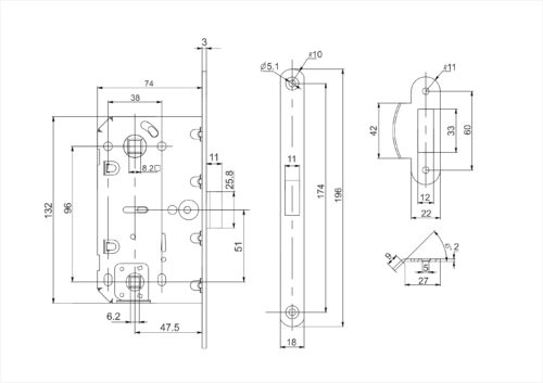 81704 Защёлка магнитная BORDER (никель)
