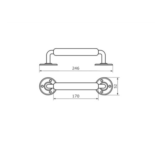 Ручка декоративная мод.13 (250) дуб (чёрный)