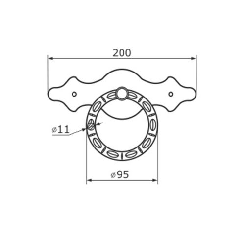 Ручка-кольцо РК-95 мод.2 (чёрный)