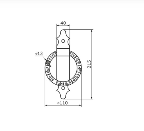 Ручка-кольцо РК-110 мод.2 (чёрный)