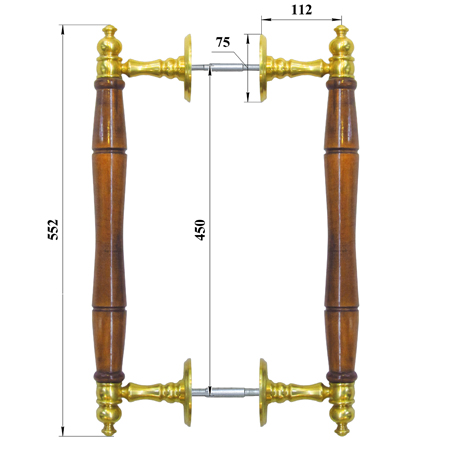 Ручка парадная ПДД-1 450 мм