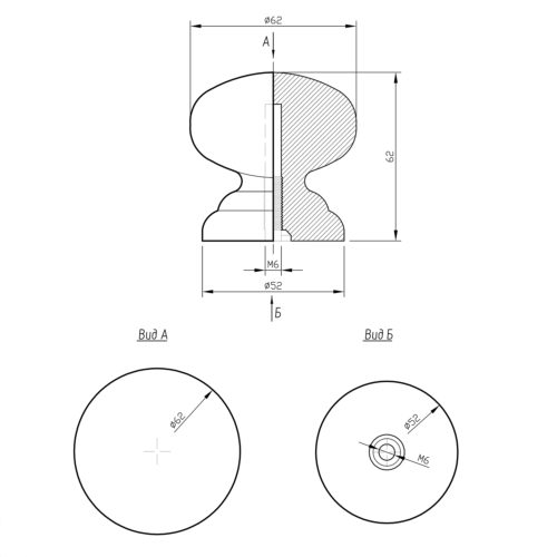 Ручка деревянная  Лиственница