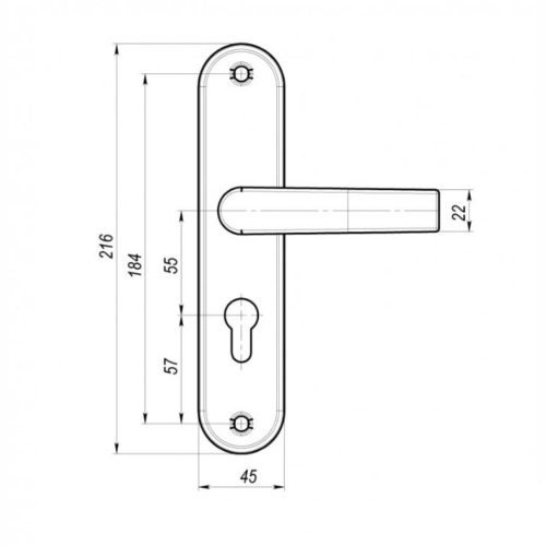Комплект ручек-2 для 4-3 70129 (черный муар) г.Рязань
