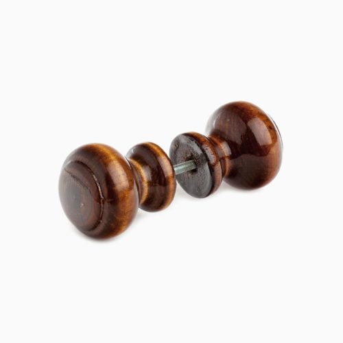 Ручка-кнопка деревянная классика, лак тёмная