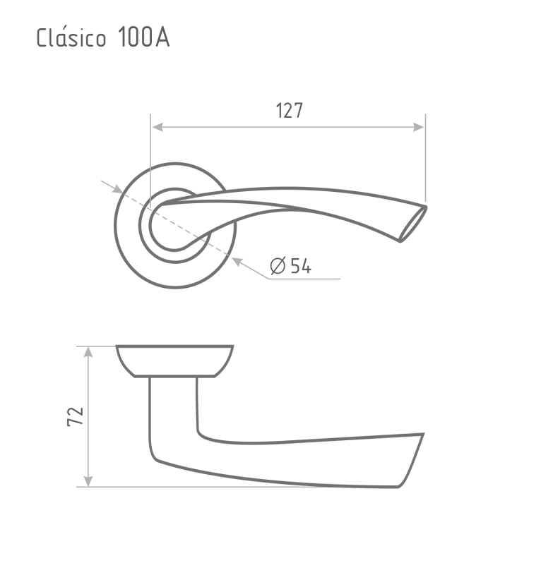 Н-М Ручка дверная 100А AL (золото) Н-М Ручка дверная 100А AL (золото)
