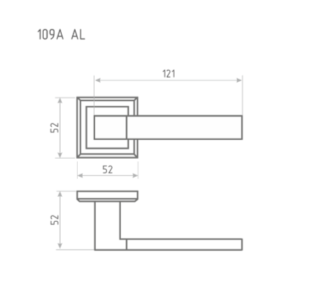 Н-М  Ручка дверная 109K AL (графит)