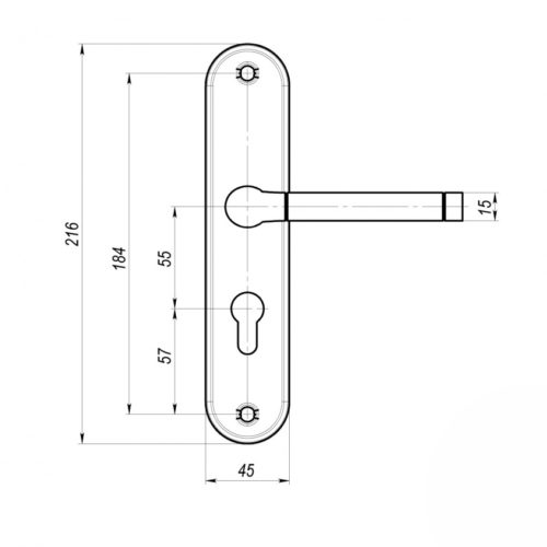 Комплект ручек-1 для 4-31/55 70161 (золото) г.Рязань