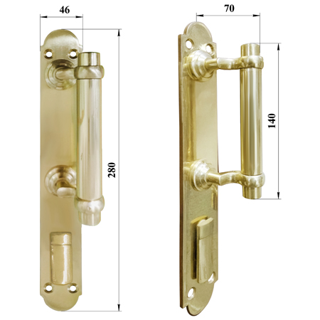 Ручка дверная РДС-1 (латунь) левая