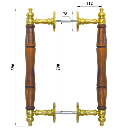 Ручка парадная ПДД-1 310 мм