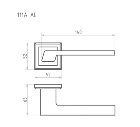 Н-М  Ручка дверная 111K AL (матовый никель)