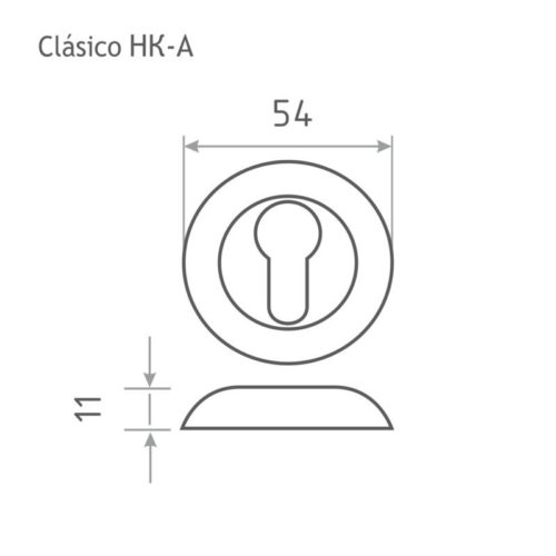Н-М  Накладка под ключ НК-А (матовый кофе)