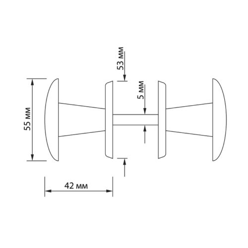 Ручка-кнопка РК-1 пластик большая (белая) г.Воронеж