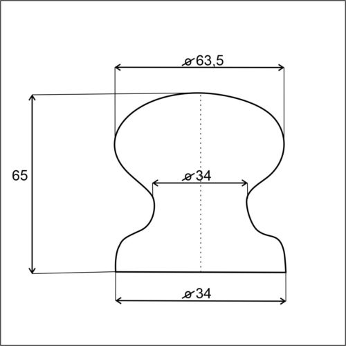 Ручка дверная деревянная Бб1