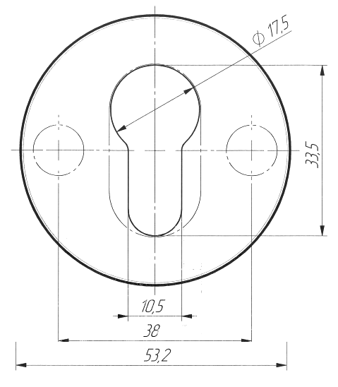 Накладка на цилиндр  Зенит  РT-002 (никель) г.Димитровград