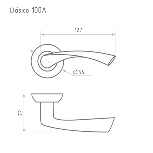 Н-М  Ручка дверная 100A AL (чёрный)