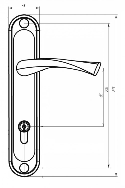 Ручка  Зенит  РФ1-85.01 (комп. 2 шт.) (хром) г.Димитровград