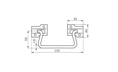 Ручка откидная мод.2 (хром)