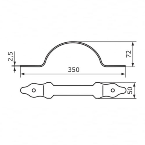 Ручка-скоба РС-350 (чёрный)