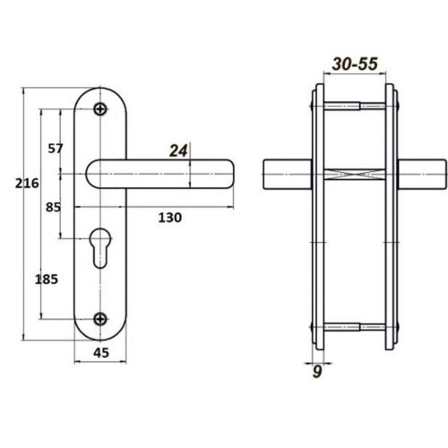 Комплект ручек-2 для 4-3 70126 (медь) г.Рязань (85мм м/о)