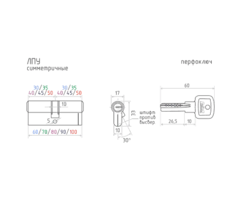 Н-М  Личина ЛПУ-100 (хром)