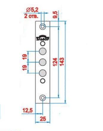 Запорная планка 2.303 Кремень (прямоугольная)
