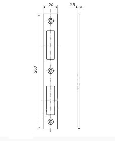 Ответная планка ПРОФИ (AL профиль) 11.24