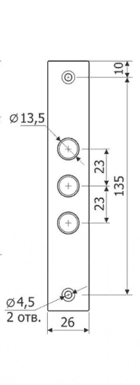 Ответная планка к замку Гардиан 10.01, 12.01