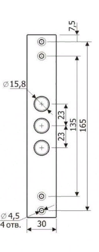 Ответная планка к замку Гардиан 30.01, 32.01, 50.01