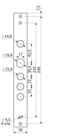 Ответная планка к замку Гардиан 30.12