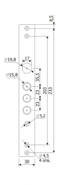Ответная планка к замку Гардиан 32.11