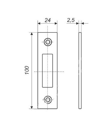 Ответная планка ПРОФИ (AL профиль) 01.24