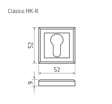 Н-М  Накладка под ключ НК-К (матовый никель)