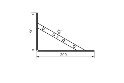 Кронштейн 200х150 (чёрный)