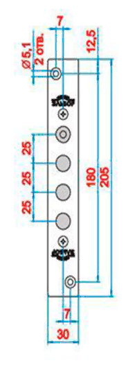 Запорная планка 2.501 Базальт (к замку 1.05.01)