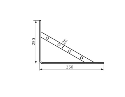 Кронштейн 350х250 (хром)
