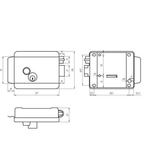 Замок накладной электромеханический FALCON EYE (FE-2370)