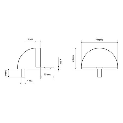 Стандарт  Ограничитель дверной 8185 GP (золото) круглый