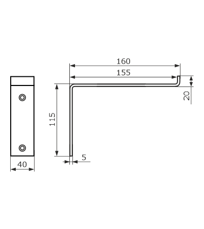 Кронштейн LOFT 150 мод.1 (черный)