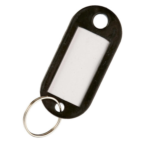Бирка для ключей пластиковая (чёрный)