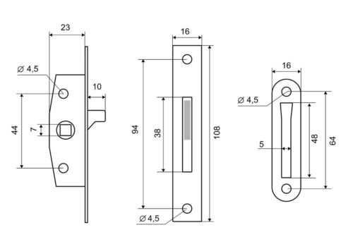 PALLADIUM Механизм оконный CP (хром)