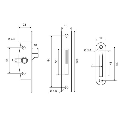 PALLADIUM Механизм оконный PB (латунь)