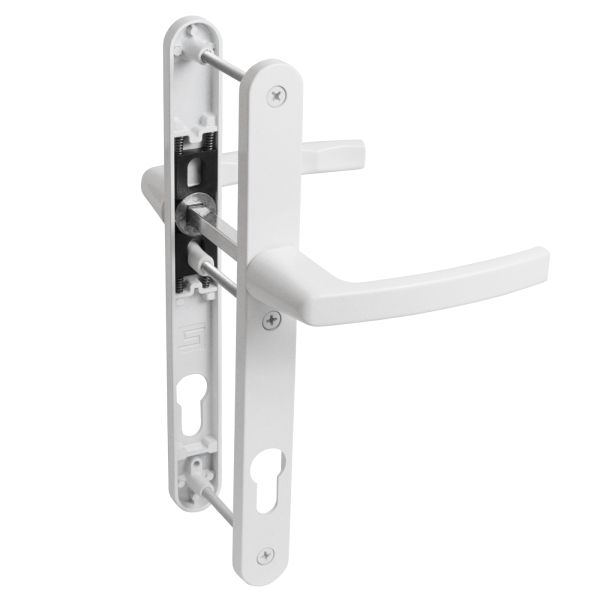 Булат Комплект ручек для узкопрофильных дверей РФ 92.25.02.9016 УРАЛ (белый) с пружиной Булат Комплект ручек для узкопрофильных дверей РФ 92.25.02.9016 УРАЛ (белый) с пружиной