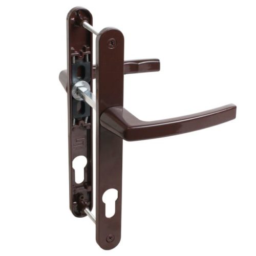 Булат  Комплект ручек для узкопрофильных дверей РФ 85.25.02.8017 УРАЛ (коричневый) с пружиной