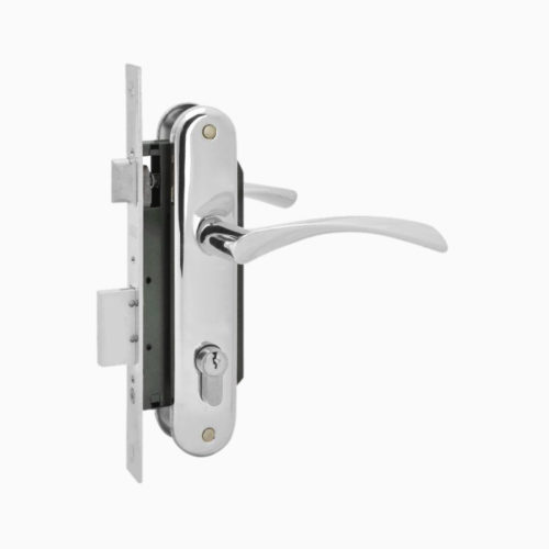 Н-М  Замок врезной N100-70 Л (хром)