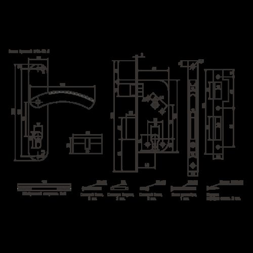 Н-М  Замок врезной N96-70 Л (старая бронза)